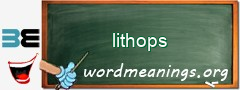 WordMeaning blackboard for lithops